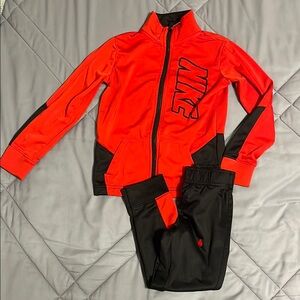 Nike Red and Black Tracksuit